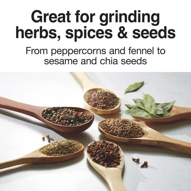 Alt view image 6 of 7 - Electric Coffee Grinder for Beans, Spices and More, Stainless Steel Blades, 12 Cups, White