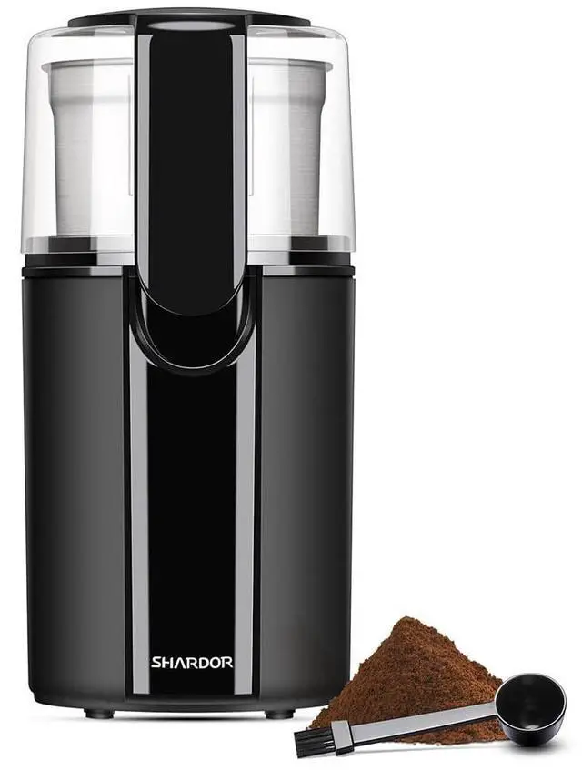 Main image of Coffee Grinder Electric, Coffee Bean Electric, Herb, Nut Grain Grinder with 1 Removable Stainless Steel Bowl, Black