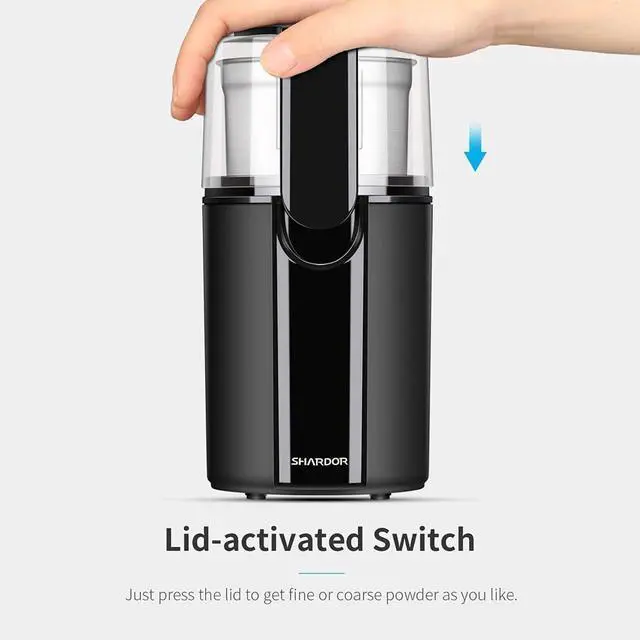 Alt view image 3 of 7 - Coffee Grinder Electric, Coffee Bean Electric, Herb, Nut Grain Grinder with 1 Removable Stainless Steel Bowl, Black