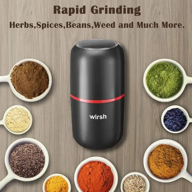 Alt view image 5 of 7 - Coffee Grinder-Electric Coffee Grinder with Stainless Steel Blades, Coffee and Spice Grinder with Powerful Motor and 4.2oz. Large Capacity for Coffee Beans,Herbs,Spices, Peanuts,Grains and More