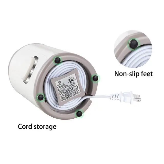 Alt view image 7 of 7 - DM-7441W Coffee Grinder Electric, Coffee Bean and Dried Spice Grinder, One Touch Operation, Blade and Cup Made with SUS304 Stainless Steel (White)