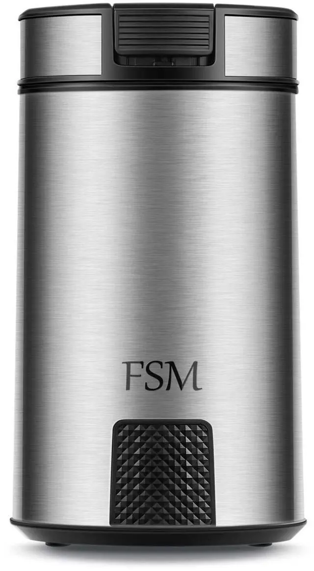 Main image of Electric Coffee Grinder and Spice Mill with Safety Lock System Rustproof Stainless Steel with Transparent Lid and Gripping Base Grind Whole Beans, Seeds, Nuts, Herbs and Flaxseed -1.76 Oz.