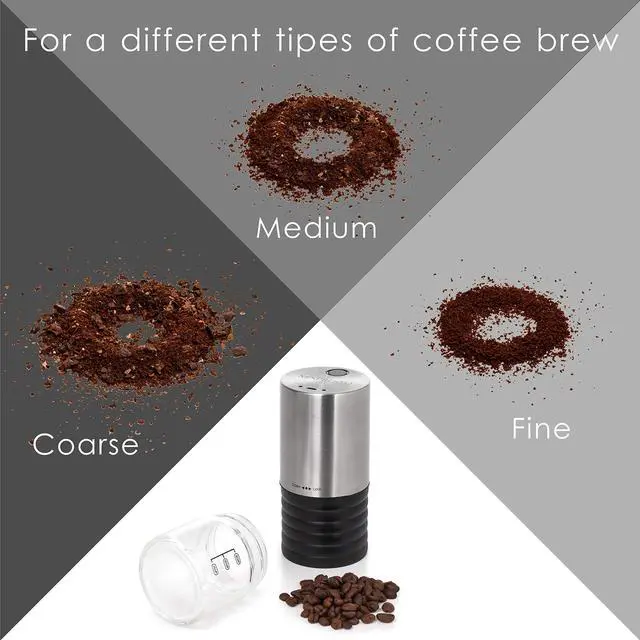 Alt view image 4 of 7 - Electric Coffee Grinder With Usb And With Easy On/Off Button, Coffee Bean Grinder & Spice Grinder For Herbs, Nuts & Grains, Spice Mill.