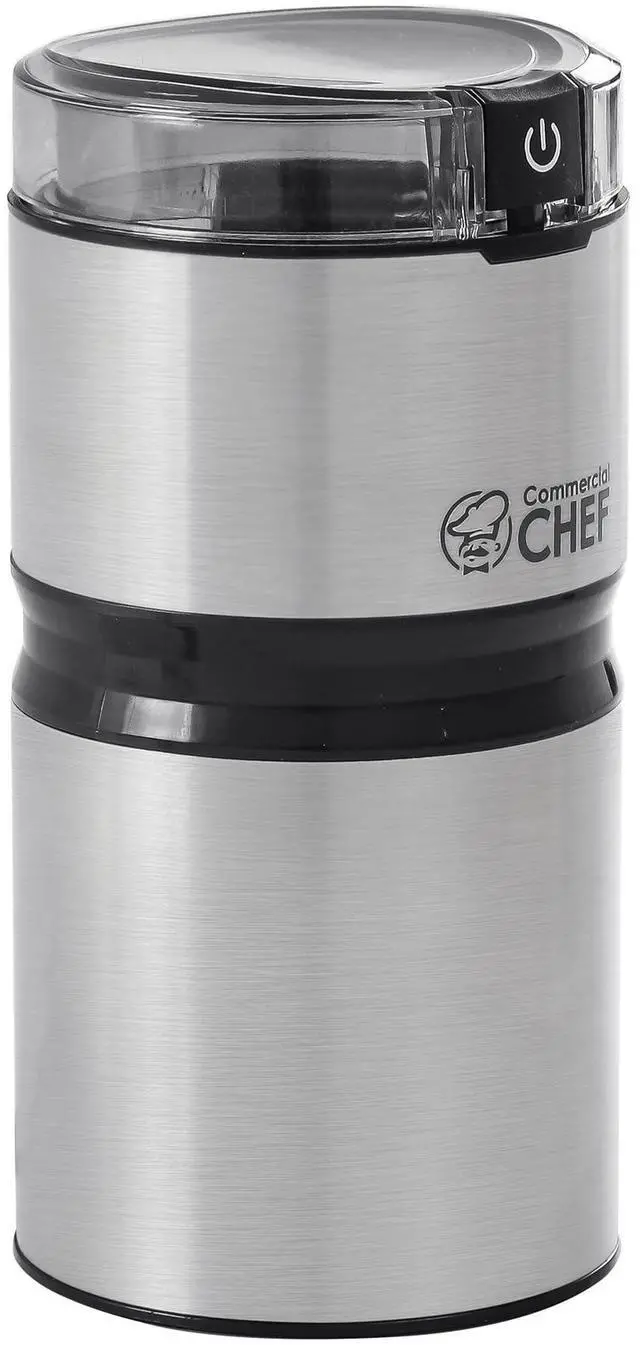 Main image of Electric Coffee Grinder Spice Grinder - Stainless Steel Blades Grinder for Coffee Bean Seed Nut Spice Herb Pepper, Brushed Stainless Steel Texture and Transparent Lid