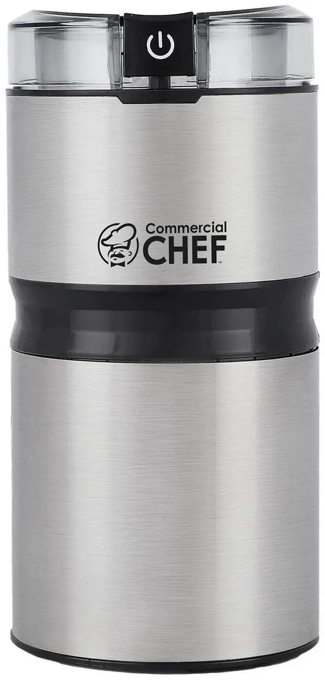 Alt view image 4 of 7 - Electric Coffee Grinder Spice Grinder - Stainless Steel Blades Grinder for Coffee Bean Seed Nut Spice Herb Pepper, Brushed Stainless Steel Texture and Transparent Lid