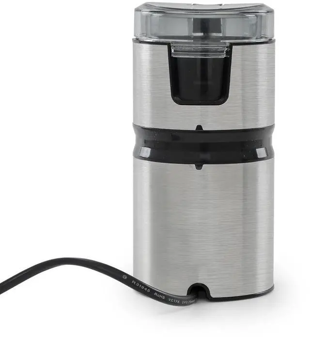 Alt view image 5 of 7 - Electric Coffee Grinder Spice Grinder - Stainless Steel Blades Grinder for Coffee Bean Seed Nut Spice Herb Pepper, Brushed Stainless Steel Texture and Transparent Lid