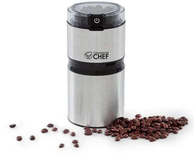 Alt view image 7 of 7 - Electric Coffee Grinder Spice Grinder - Stainless Steel Blades Grinder for Coffee Bean Seed Nut Spice Herb Pepper, Brushed Stainless Steel Texture and Transparent Lid