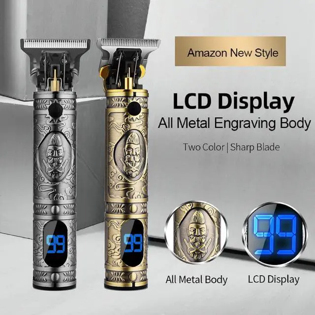 Alt view image 3 of 6 - Professional Mens Hair Clippers Zero Gapped Cordless Hair Trimmer Professional Haircut & Grooming Kit for Men Rechargeable LED Display