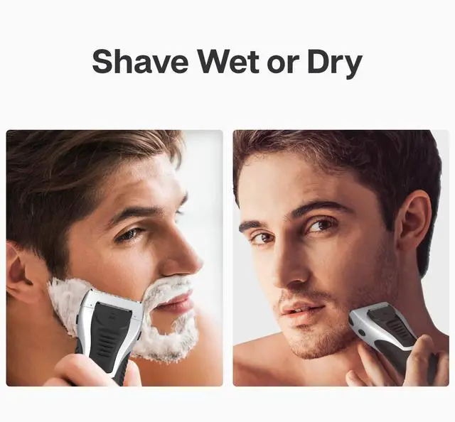 Alt view image 4 of 7 - Foil Shaver - Electric Razor, Wet/Dry IPX7 Waterproof, Pop-up Beard Trimmer, Cordless Rechargeable Mens Razor - YS5800 Silver & Black