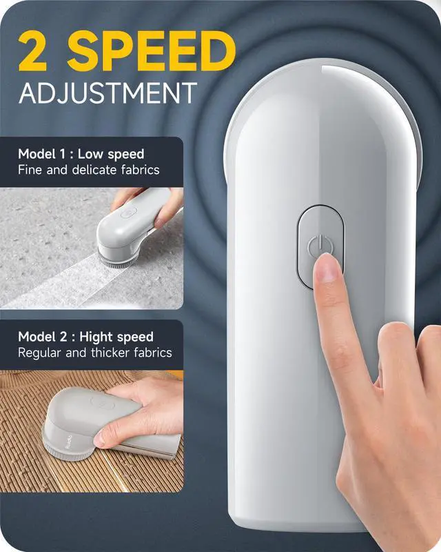 Alt view image 4 of 7 - Fabric Shaver Lint Remover, Sweater Shaver to Remove Pilling, Lint Shaver with 2-Speed Power Adjustment, Fuzz Shaver for Clothes Balls-Battery Operated