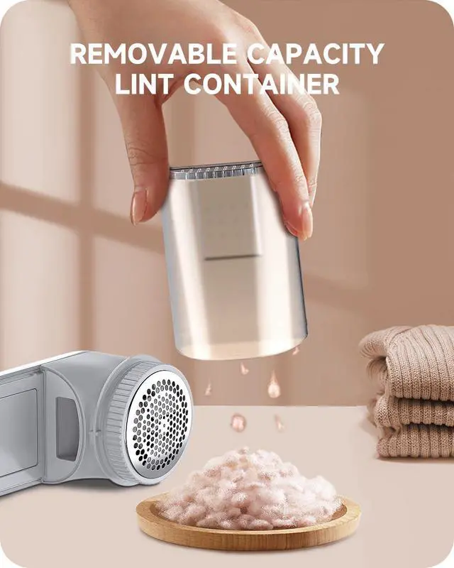 Alt view image 6 of 7 - Fabric Shaver Lint Remover, Sweater Shaver to Remove Pilling, Lint Shaver with 2-Speed Power Adjustment, Fuzz Shaver for Clothes Balls-Battery Operated