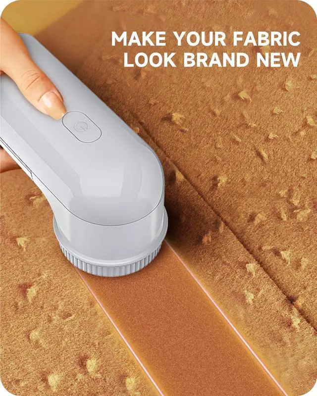 Alt view image 7 of 7 - Fabric Shaver Lint Remover, Sweater Shaver to Remove Pilling, Lint Shaver with 2-Speed Power Adjustment, Fuzz Shaver for Clothes Balls-Battery Operated