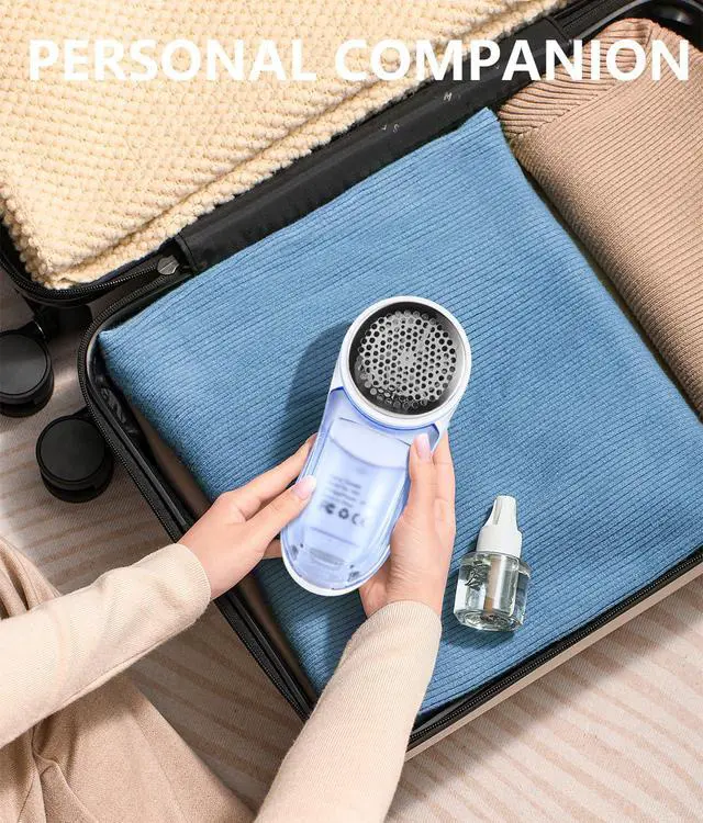 Alt view image 6 of 7 - Fabric Shaver, Electric Lint Remover, Lint Shaver for Clothing & Furniture, Sweater Shaver & Pilling Remover, Depiller Effectively Remove Pills, Lint, Fuzz from Couch - Battery Operated