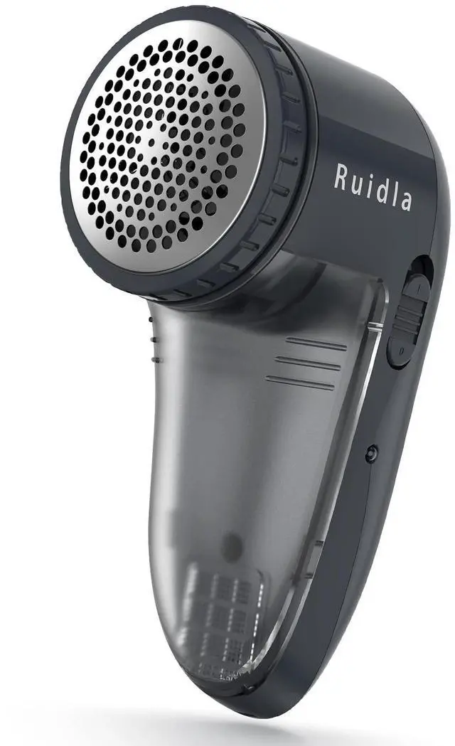 Main image of Fabric Shaver Defuzzer, Electric Lint Remover, Rechargeable Sweater Shaver with Stainless Steel 3-Leaf Blades, Dual Protection, Removable Bin, Easy Remove Fuzz, Lint, Pills, Bobbles