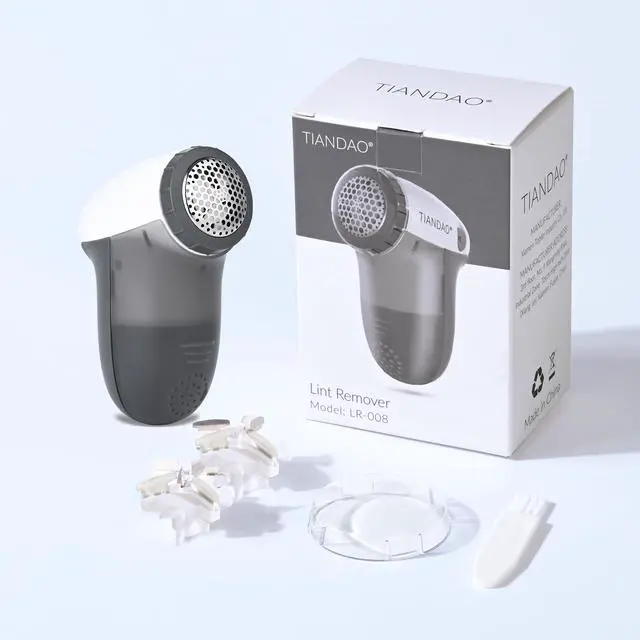 Alt view image 7 of 7 - Electric Fabric Shaver and Lint Remover, Portable Fuzz Remover for Clothes and Furniture, Battery Operated, Easy to Use and Clean, Suitable for Sweaters, Blankets.Grey