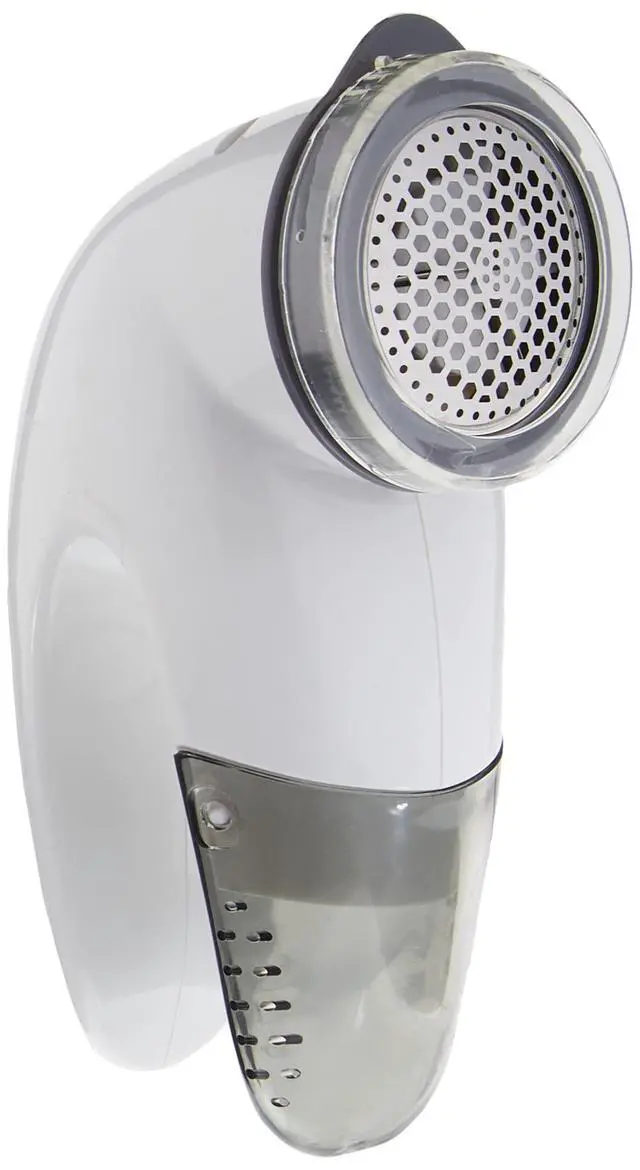 Alt view image 2 of 2 - Portable Fabric Shaver |Triple Blade | Protects Your Clothes | Quickly and Effectively Remove Fluff | Lint | Sweater Saver | White.