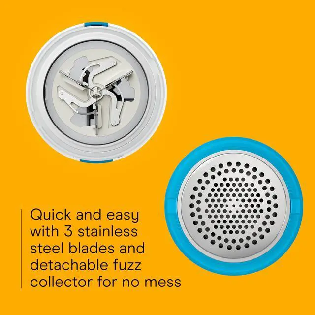 Alt view image 3 of 7 - Fabric Shaver, Lint Shaver for Clothing and Furniture Removes Lint, Fuzz, and Pilling, Fabric Pilling Remover with Extra-Large 2.25" Shaving Surface and 3 Stainless Steel Blades