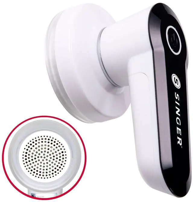 Main image of Compact Fabric Shaver and Lint Remover | Portable, Battery Operated Device with 3 Stainless Steel Blades & Detachable Lint Catcher