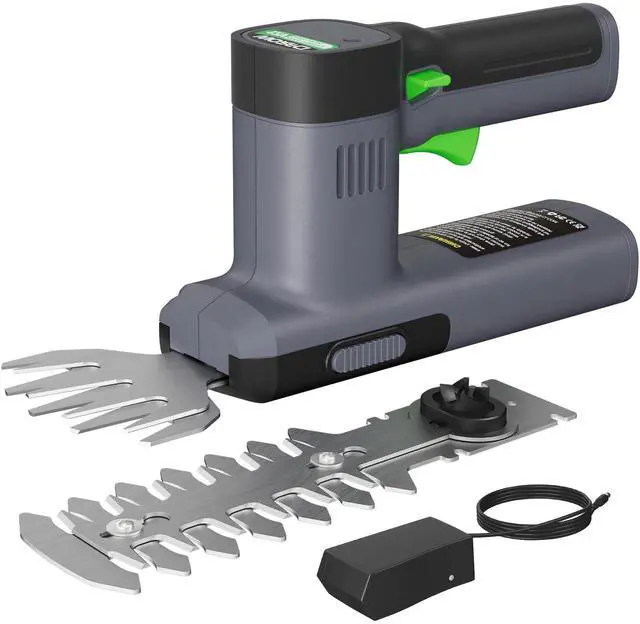 Main image of 12V Mini Cordless Grass Shear & Hedge Trimmer, 2-in-1 Handheld Electric Shrub Trimmer/Bush Cutter, Battery and Charger Included (WHT12)