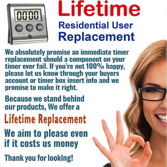 Alt view image 2 of 7 - Elegant Digital Kitchen Timer, Stainless Steel Model eT-23, Super Strong Magnetic Back, Loud Alarm, Large Display, Auto Memory, Auto Shut-Off by