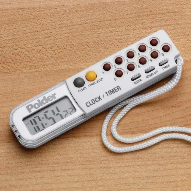 Alt view image 2 of 7 - Combination Clock, Timer and Stopwatch with Large, Easy-to-Read Digital Display, White