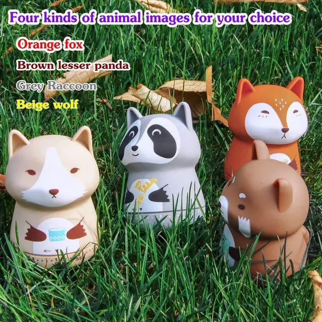 Alt view image 6 of 7 - Mechanical Kitchen Timer, Cute Animal Wind Up 60 Minutes Manual Countdown for Kids, Classroom, Home, Study and Cooking (Orange Fox)