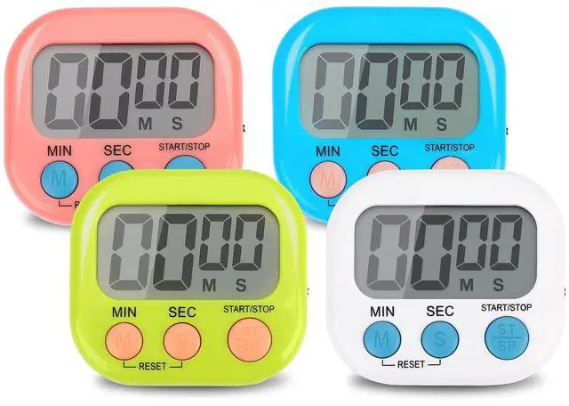 Main image of 4-Piece Multi-Function Electronic Timer, Learning Management, Suitable for Kitchen, Study, Work, Exercise Training, Outdoor Activities(not Including Battery).