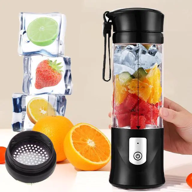 Main image of Personal Blender for Shakes and Smoothies, Portable Blender, Mini Small Juice Mixer machine for Kitchen, Office, Gym, 4000mAh,(Black)