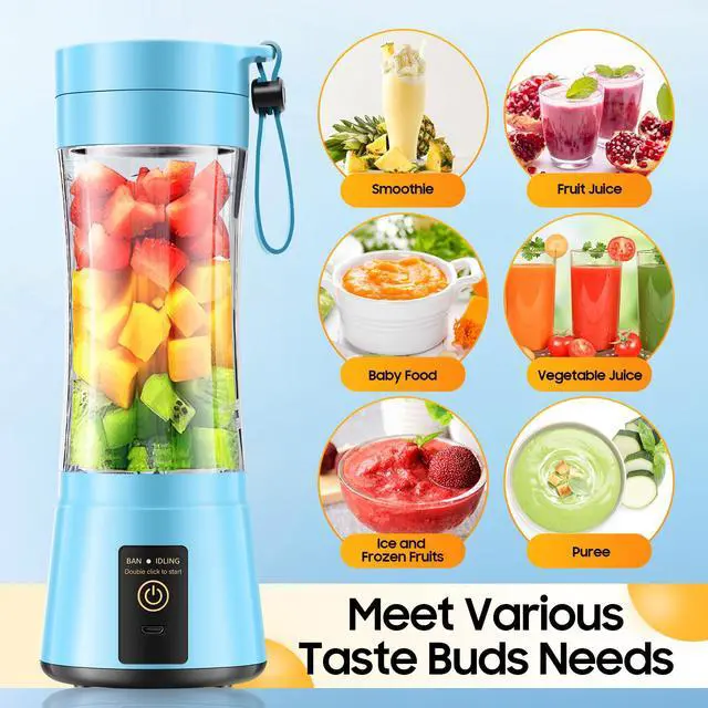 Alt view image 2 of 7 - Portable Blender for Smoothies & Shakes - Cordless Personal Size Mini Blender with BAP Free Juice Cup, USB Rechargeable Suit for Sports/Picnic