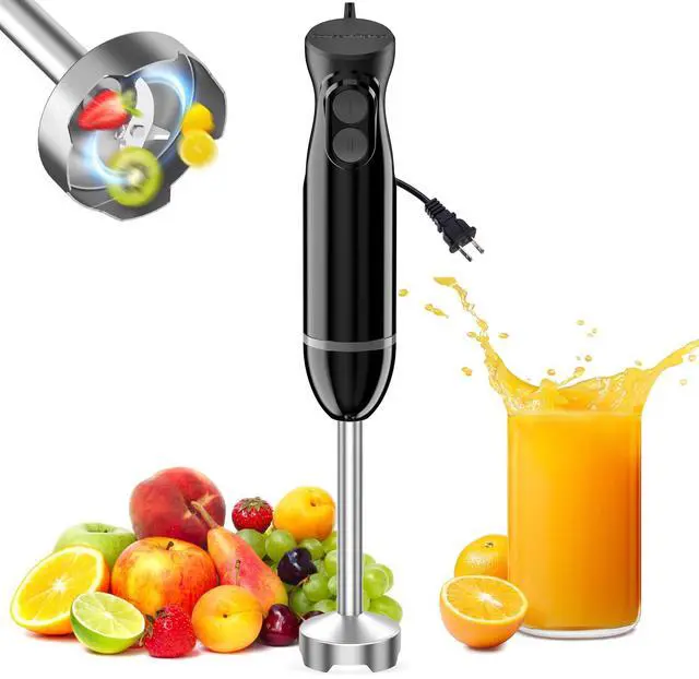 Main image of Hand Blender, Immersion Blender with 2 Mixing Speed, Electric Handheld Mixer Portable Stick Mixer with Stainless Steel Blades for Soup, Smoothie, Puree, Baby Food