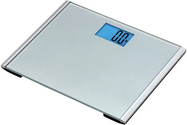 Alt view image 3 of 7 - Precision Plus Digital Bathroom Scale, 440-lb Capacity, Wide Platform Body Analyzer with Step-On Technology, Stable Home Fitness Device for Weight Management, Grey