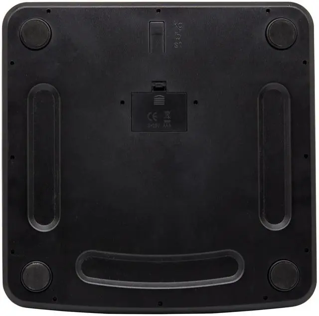 Alt view image 7 of 7 - Digital Bathroom Scale, Body Weight Scale 400 LB Capacity, Carbon Fiber Anti-Slip Mat, 11.8 x 11.8 Inch Platform, Black