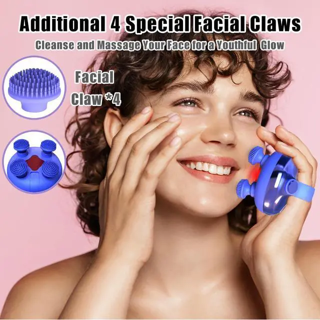 Alt view image 5 of 7 - Scalp Massager Electric, Portable Scalp Massager Tool, Waterproof Head Massage Stress Relax, Hair Massagers with 3 Speed Modes & 8 Massage Claws