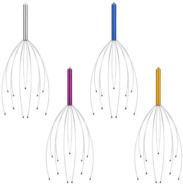 Alt view image 7 of 7 - 4 Pack Scalp Massagers, Handheld Head Massage Tingler, Scratcher for Deep Relaxation, Hair Stimulation and Stress Relief Christmas Gift