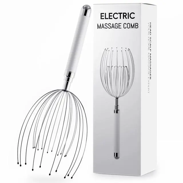Main image of Head Massager Scalp, Electric Scalp Massager with 20 Metal Fingers Head Scratcher & Hair Massage Tool, Waterproof Head Massage for Stress Relief, Stocking Stuffers Gift for Women & Men