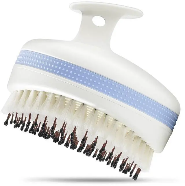 Main image of Scalp Massager with Double-Layer Bristles,Anti-Slip Rich-Lathering Hair Washing Shampoo Brush,Curved Scalp Scrubber with Better Head Fit for Dandruff Removal,Wet&Dry Use Scalp Stimulator.