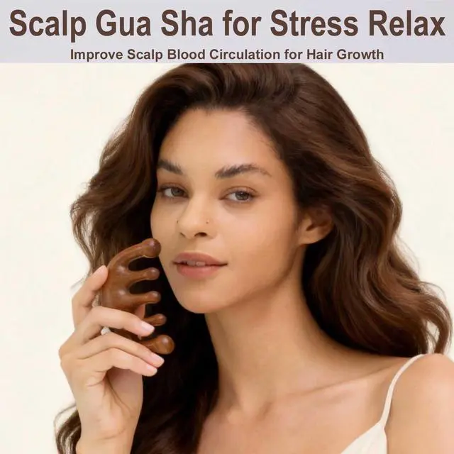 Alt view image 3 of 7 - Scalp Massager Hair Growth, Foot Massage Tool, Wooden Massage Comb, Neck and Leg Massager - 3 Pack