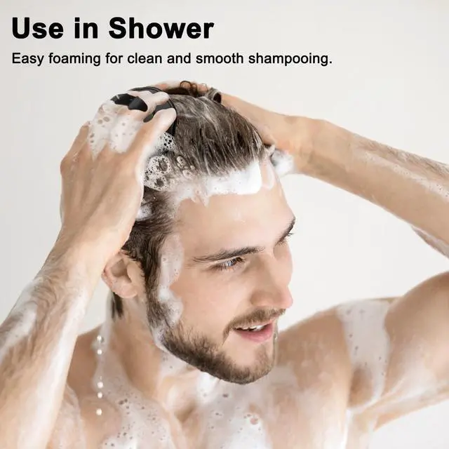 Alt view image 5 of 7 - Scalp Scrubber Shampoo Brush 4 Pack, Scalp Massager for Hair Growth & Dandruff, Head Hair Scrubber for Shower & Dry Use, Massage Tool for Men Women Kids (2 Black + 2 Red)