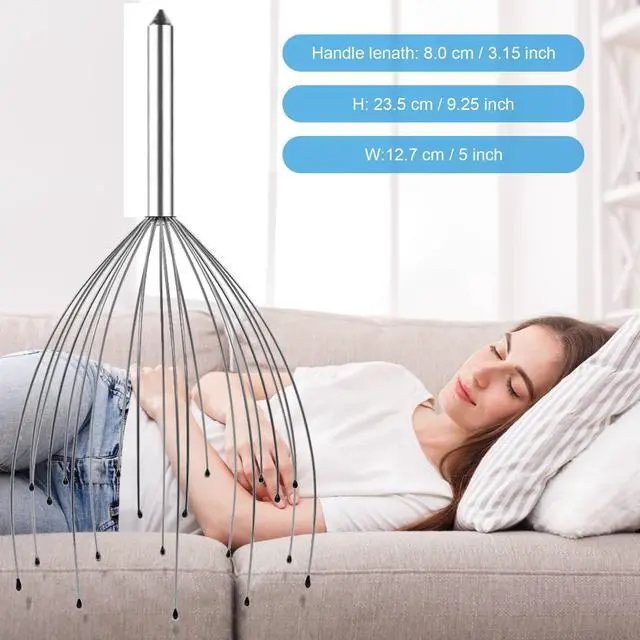 Alt view image 4 of 7 - Stocking Stuffers, 2 Pack Scalp Massagers, 20 Fingers Hand-held Massage Tingle, Head Massagers for Deep Relaxation, Stress Relief and Hair Stimulation Christmas Presents