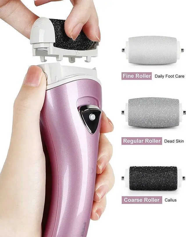 Alt view image 2 of 7 - Electric Feet Callus Removers Rechargeable,Portable Electronic Foot File Pedicure Tools, Electric Callus Remover Kit,Professional Pedi Feet Care Perfect for Dead,Hard Cracked Dry Skin