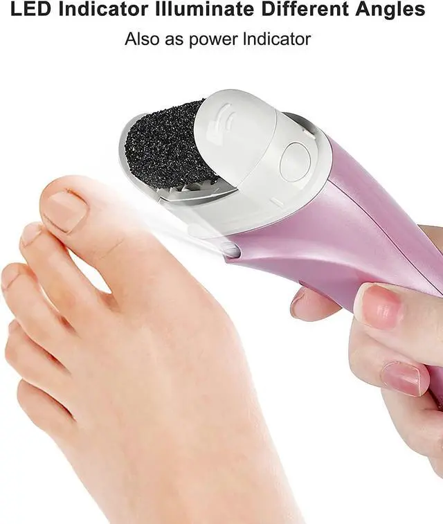 Alt view image 4 of 7 - Electric Feet Callus Removers Rechargeable,Portable Electronic Foot File Pedicure Tools, Electric Callus Remover Kit,Professional Pedi Feet Care Perfect for Dead,Hard Cracked Dry Skin