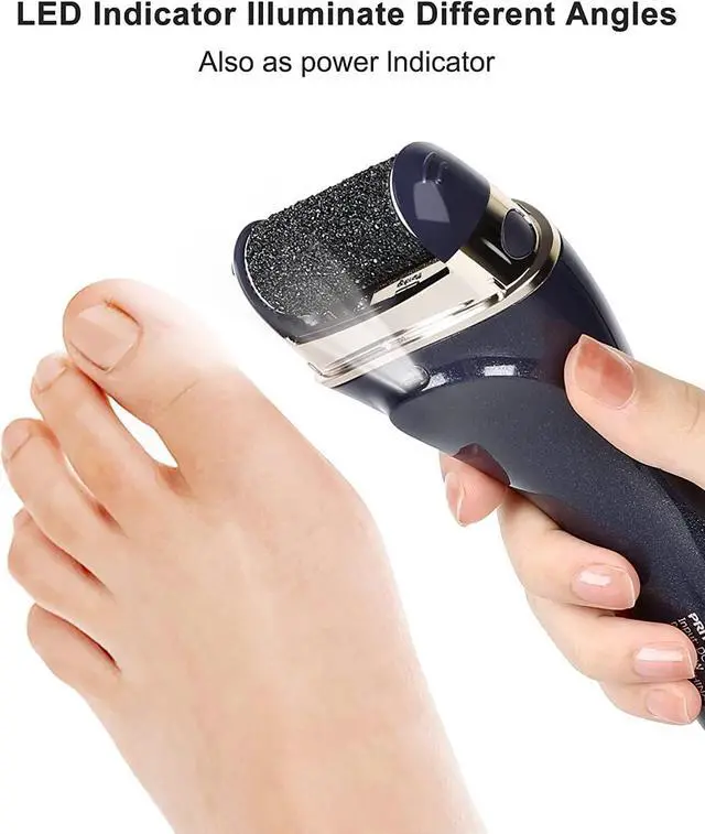 Alt view image 4 of 7 - Electric Feet Callus Removers Rechargeable, Portable Electronic Foot File Pedicure Tools, Electric Callus Remover Kit, Professional Pedi Feet Care for Dead, Hard Cracked Dry Skin Ideal Gift (Black)