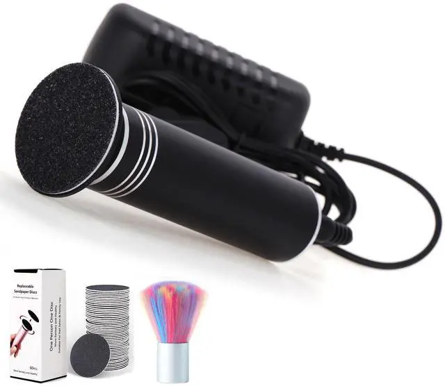 Main image of Upgraded Electric Callus Remover for Feet 1200RPM, Adjustable Speed Professional Electric Foot Sander Foot Grinder Heel File Pedicure Tool for Women Men Cracked Dead Skin, 60 Sandpaper Discs, Black