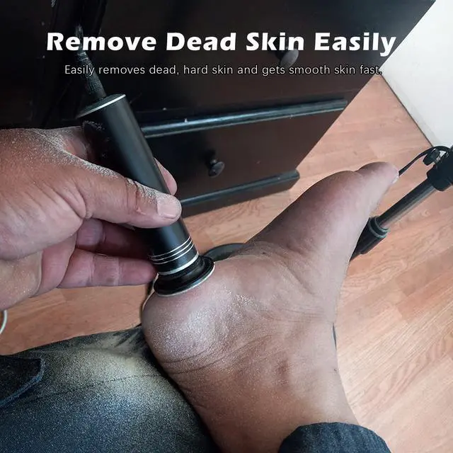 Alt view image 2 of 7 - Upgraded Electric Callus Remover for Feet 1200RPM, Adjustable Speed Professional Electric Foot Sander Foot Grinder Heel File Pedicure Tool for Women Men Cracked Dead Skin, 60 Sandpaper Discs, Black