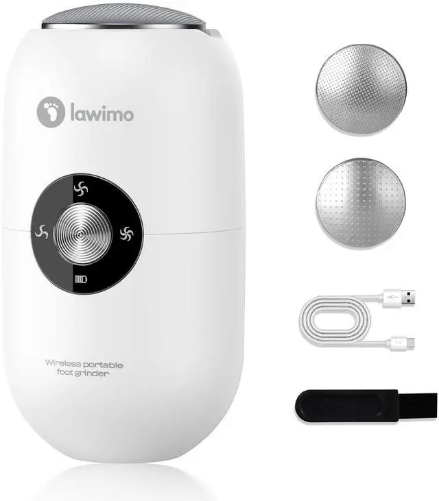 Main image of Electric Foot Callus Remover for Women Men, Rechargeable Electric Foot File Pedicure Tool with Stainless Steel Heads, Portable Feet Grinder for Cracked Dry Heels Dead Skin Calluses