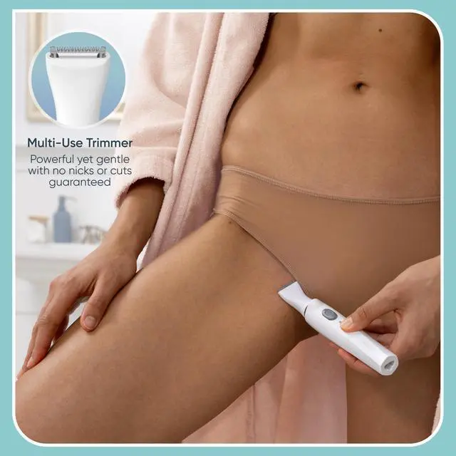 Alt view image 3 of 6 - GIRLBOMB All-in-One Face/Body Trimmer and Shaver Set for Women, Wet/Dry, Rechargeable