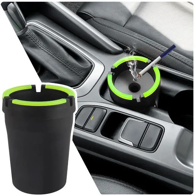 Main image of Smokeless Ashtray,Portable Car Ashtrays for Cup Holder Smell Proof,Multifunctional Ashtray with Lid Smell Proof for Ccar Truck SUV Keep Car Interior Accessories Tidy (Black)