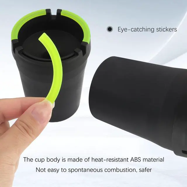 Alt view image 3 of 7 - Smokeless Ashtray,Portable Car Ashtrays for Cup Holder Smell Proof,Multifunctional Ashtray with Lid Smell Proof for Ccar Truck SUV Keep Car Interior Accessories Tidy (Black)