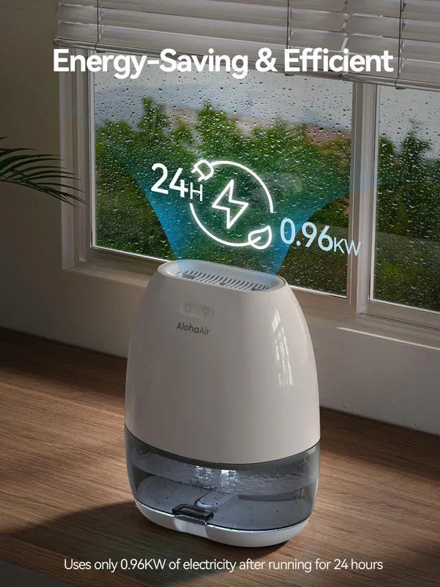 Alt view image 3 of 7 - Dehumidifier, 34 OZ Small Dehumidifiers for Home and Room, Quiet with 7 Colors Night Light, Auto Shut Off, Dehumidifiers for Bedroom, Bathroom, RV, and Closet