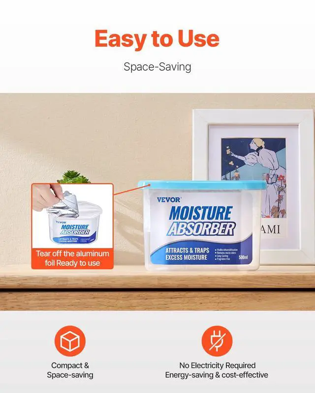 Alt view image 5 of 7 - Moisture Absorber Boxes, 10.8 oz Humidity Absorber Boxes(6 Packs), Fragrance Free Dehumidifier Attracts Extra Moisture from Your Bathroom, Closet, and Kitchen